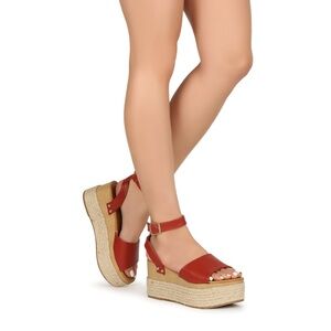 Women's Red Platform Sandals